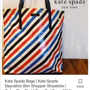 Kate Spade striped tote bag